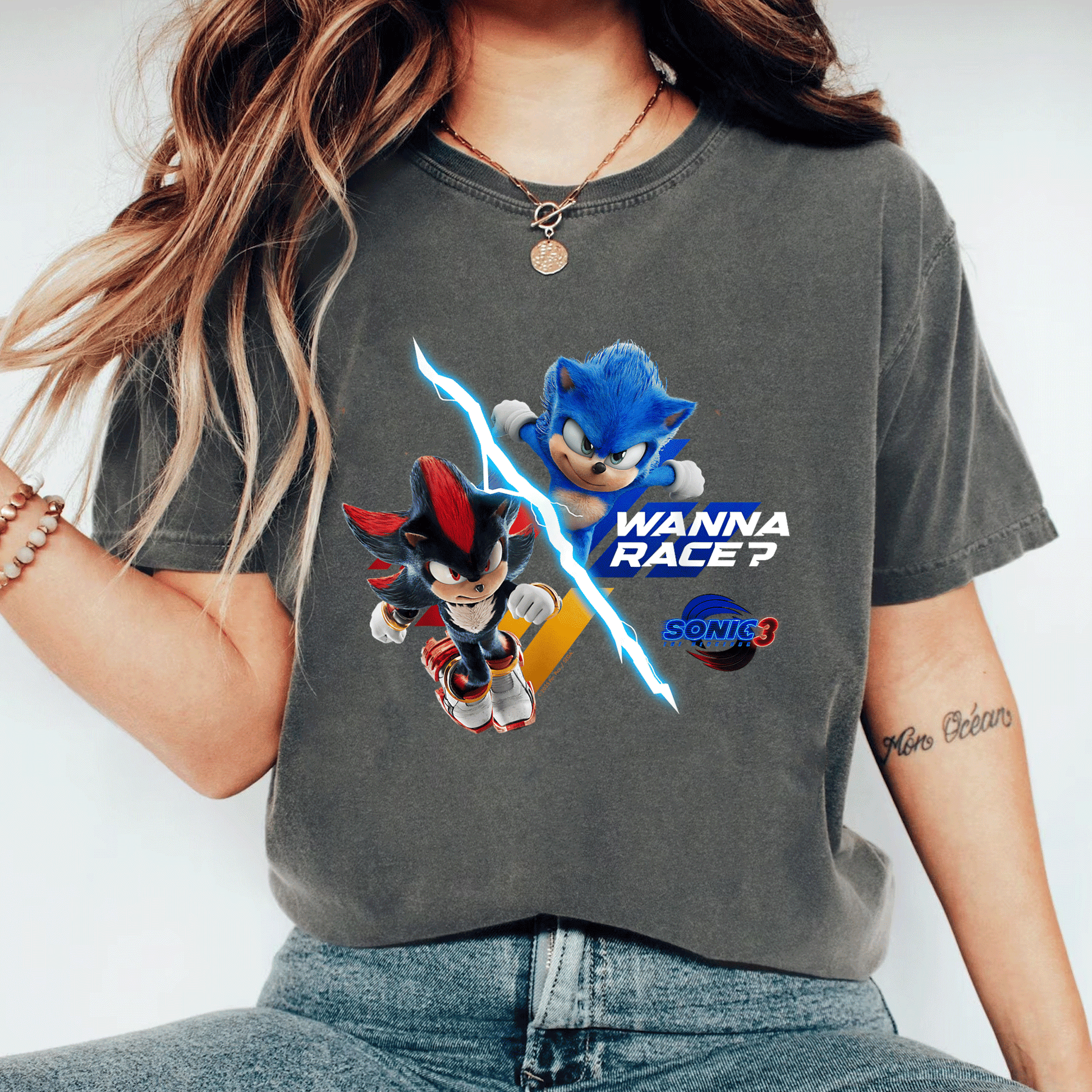 Sonic the Hedgehog 3 Wanna Race T-Shirt for Gamers – Fun & Stylish Graphic Tee Featuring Iconic Racing Design - 11