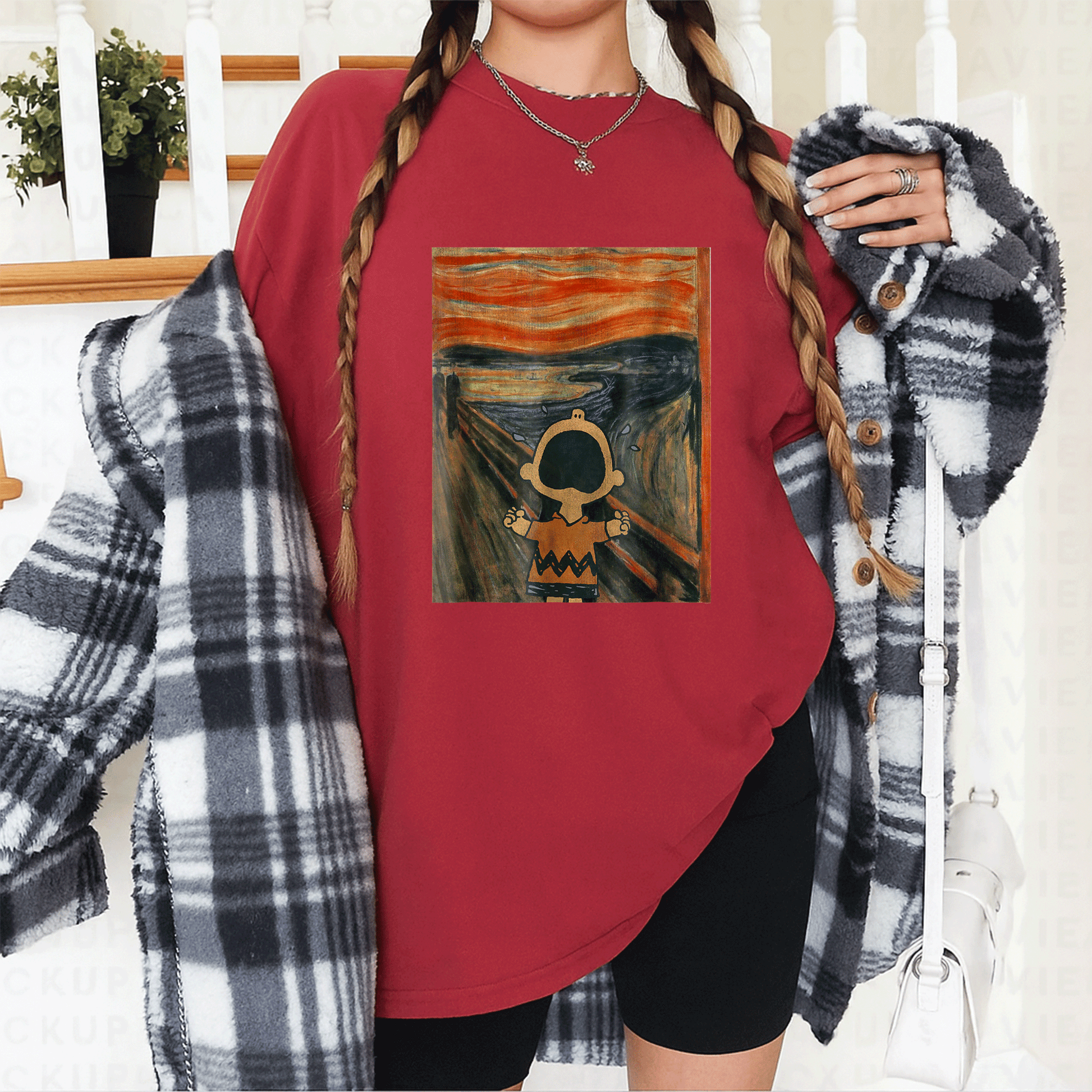 Charlie Scream Peanuts Artsy T-Shirt for Fans of Classic Comics Fun Unique Design Perfect Gift for Cartoon Lovers - 12