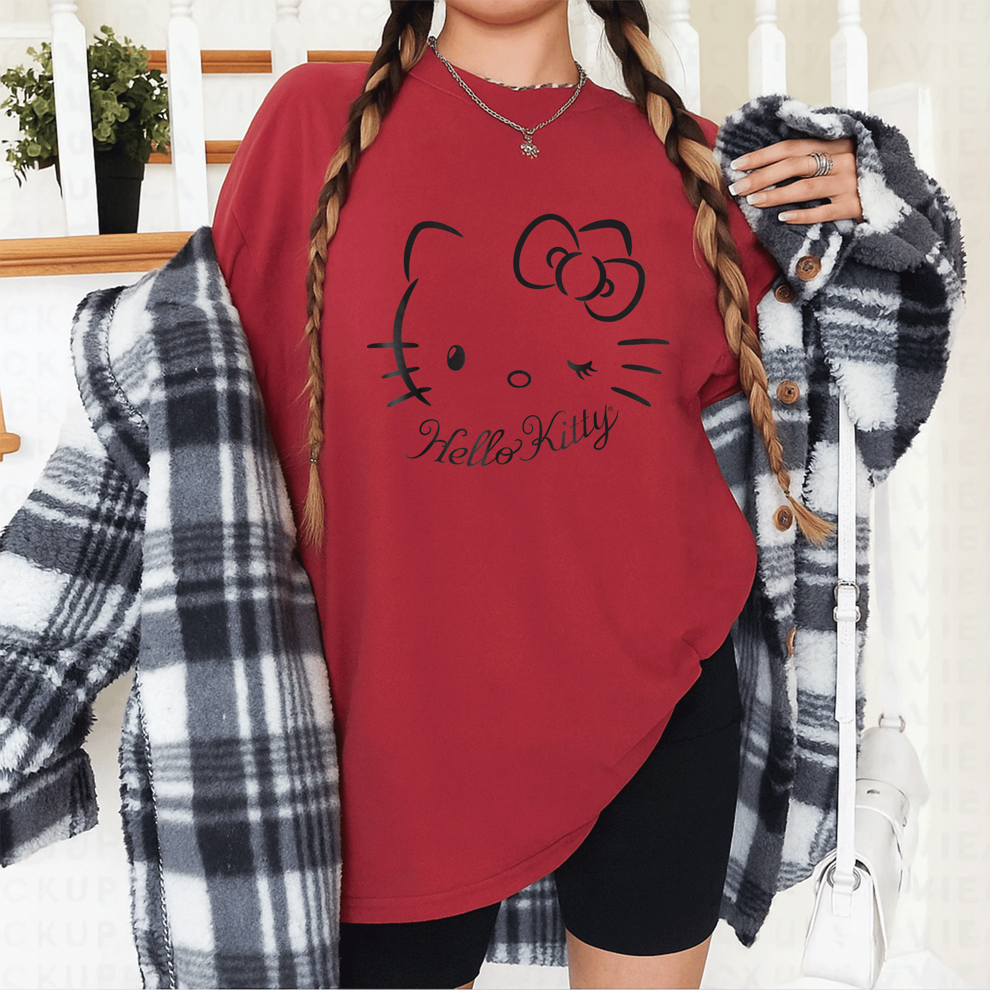 Charming Hello Kitty Winking Tee Shirt for Kids and Adults - Cute and Playful Design Perfect for Everyday Wear - 12