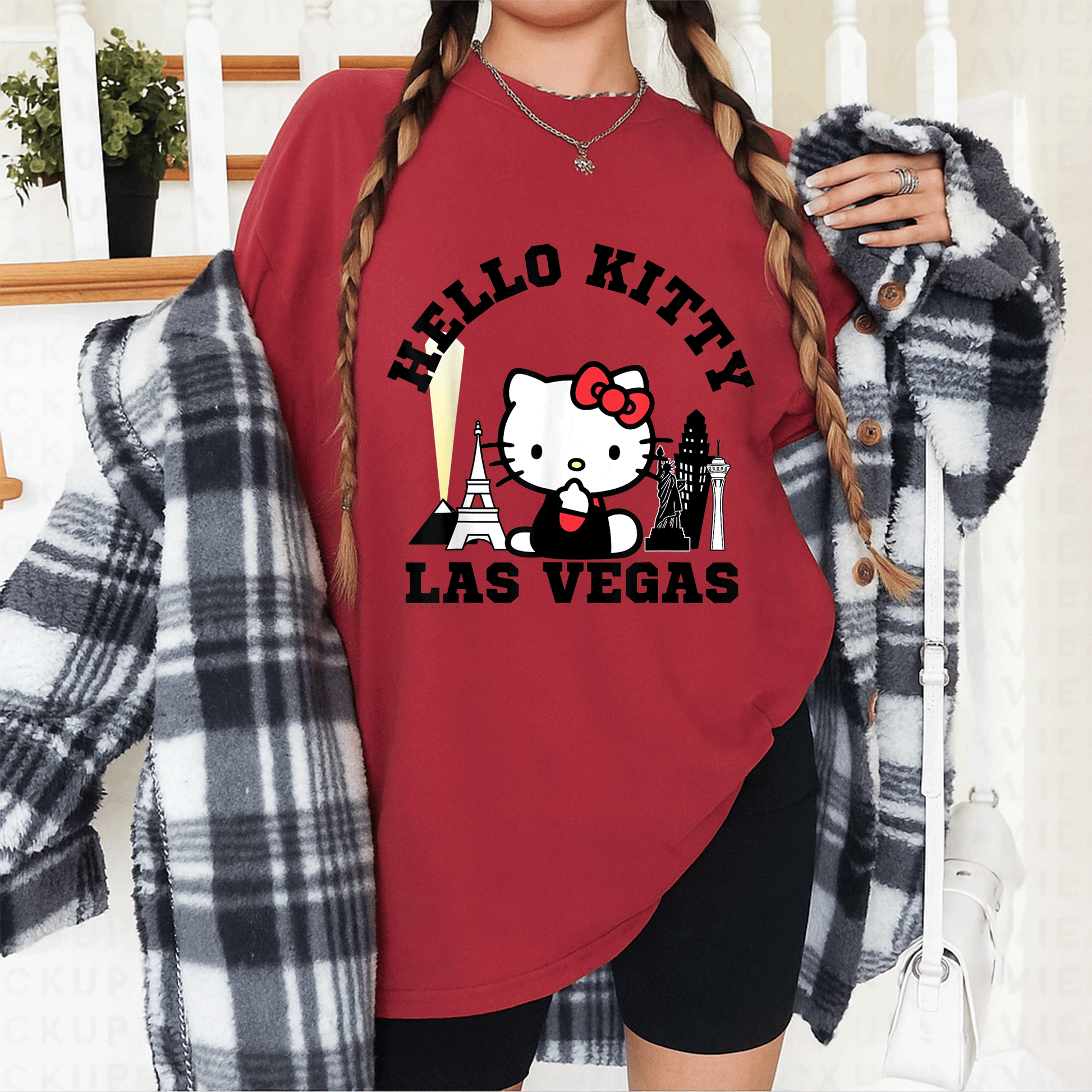 Cute Hello Kitty Viva Las Vegas Tee Shirt - Adorable Kitty Graphic Tee for Fun Lovers, Perfect for Trips or Casual Wear - 12