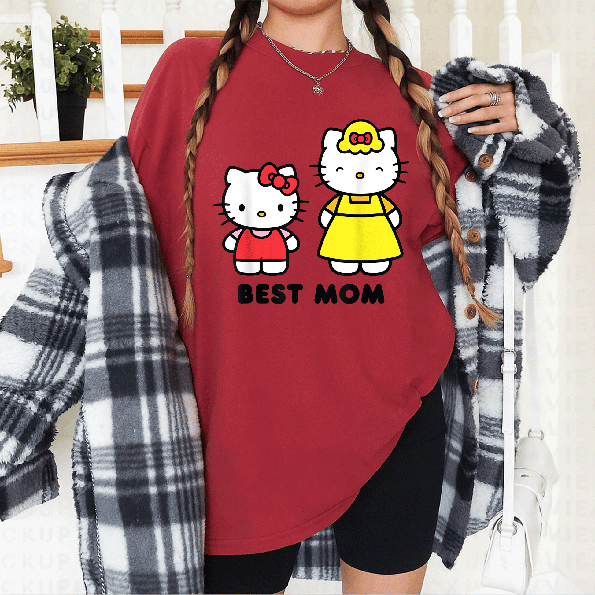 Hello Kitty Best Mom Mother's Day T-Shirt Cute Graphic Tee for Moms with Adorable Hello Kitty Design and Heartwarming Message - 12