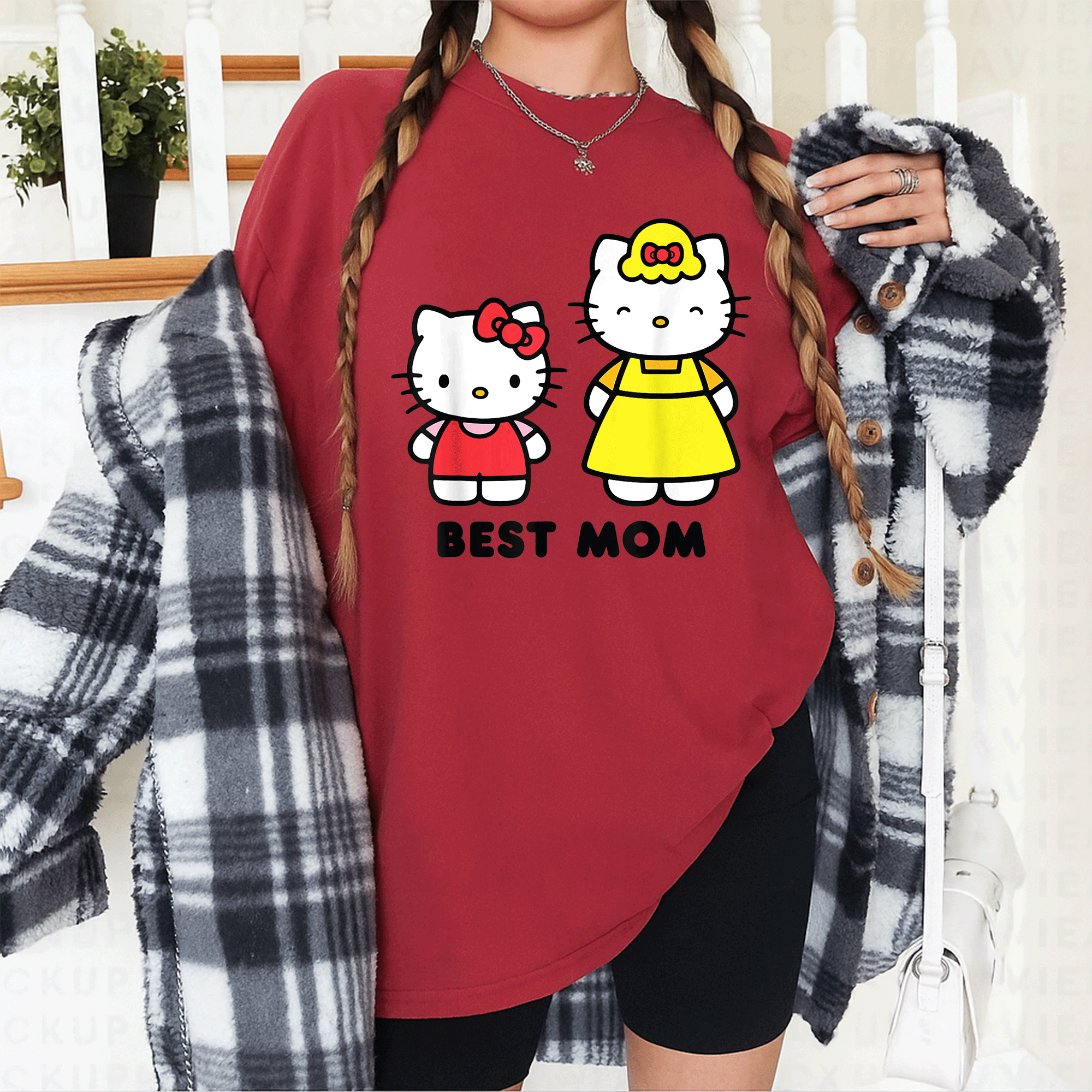 Hello Kitty Best Mom Mother's Day T-Shirt Cute Graphic Tee for Moms with Adorable Hello Kitty Design and Heartwarming Message - 12