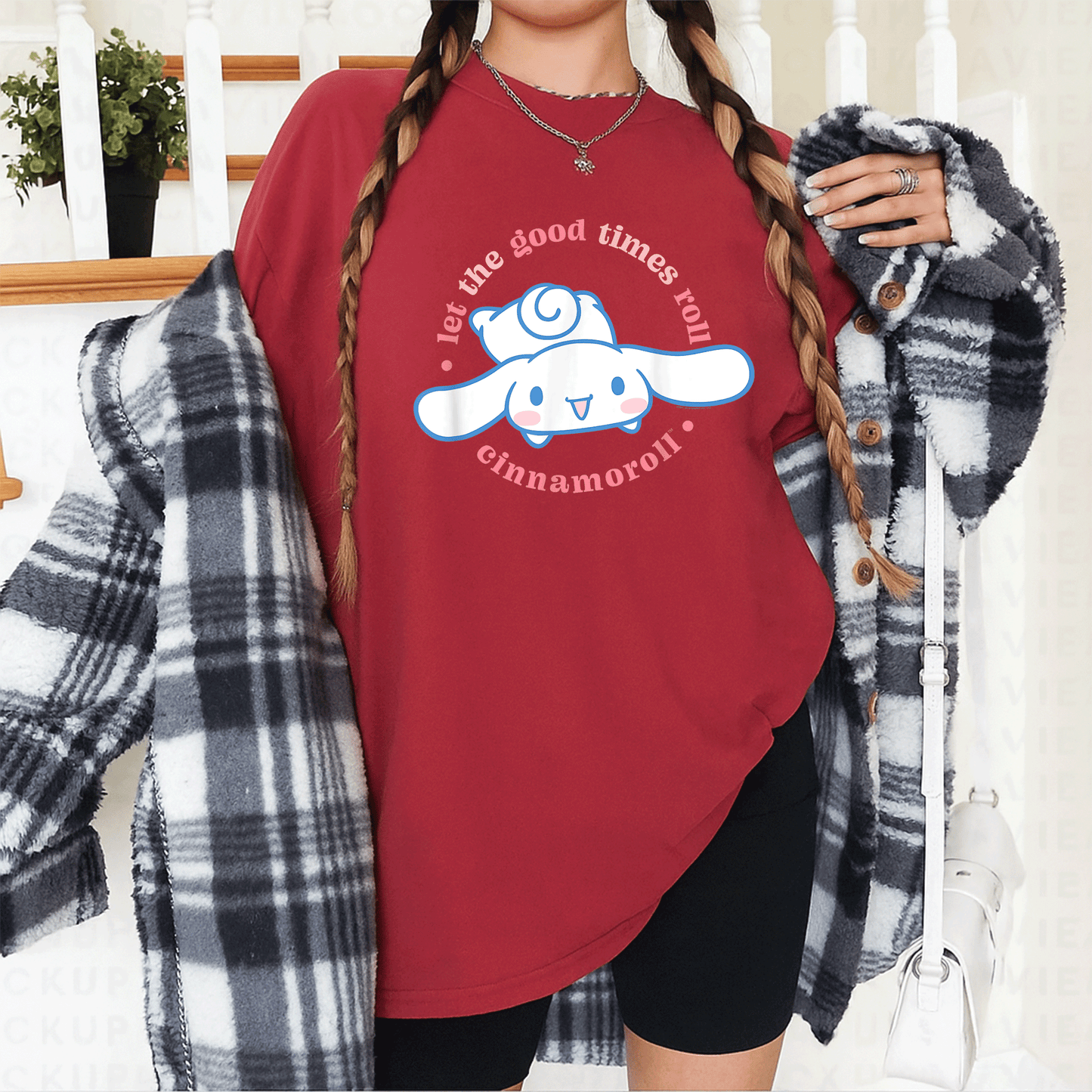Cute Cinnamoroll Let the Good Times Roll T-Shirt for Fans – Adorable Graphic Tee Featuring Charming Cinnamoroll Design - 12