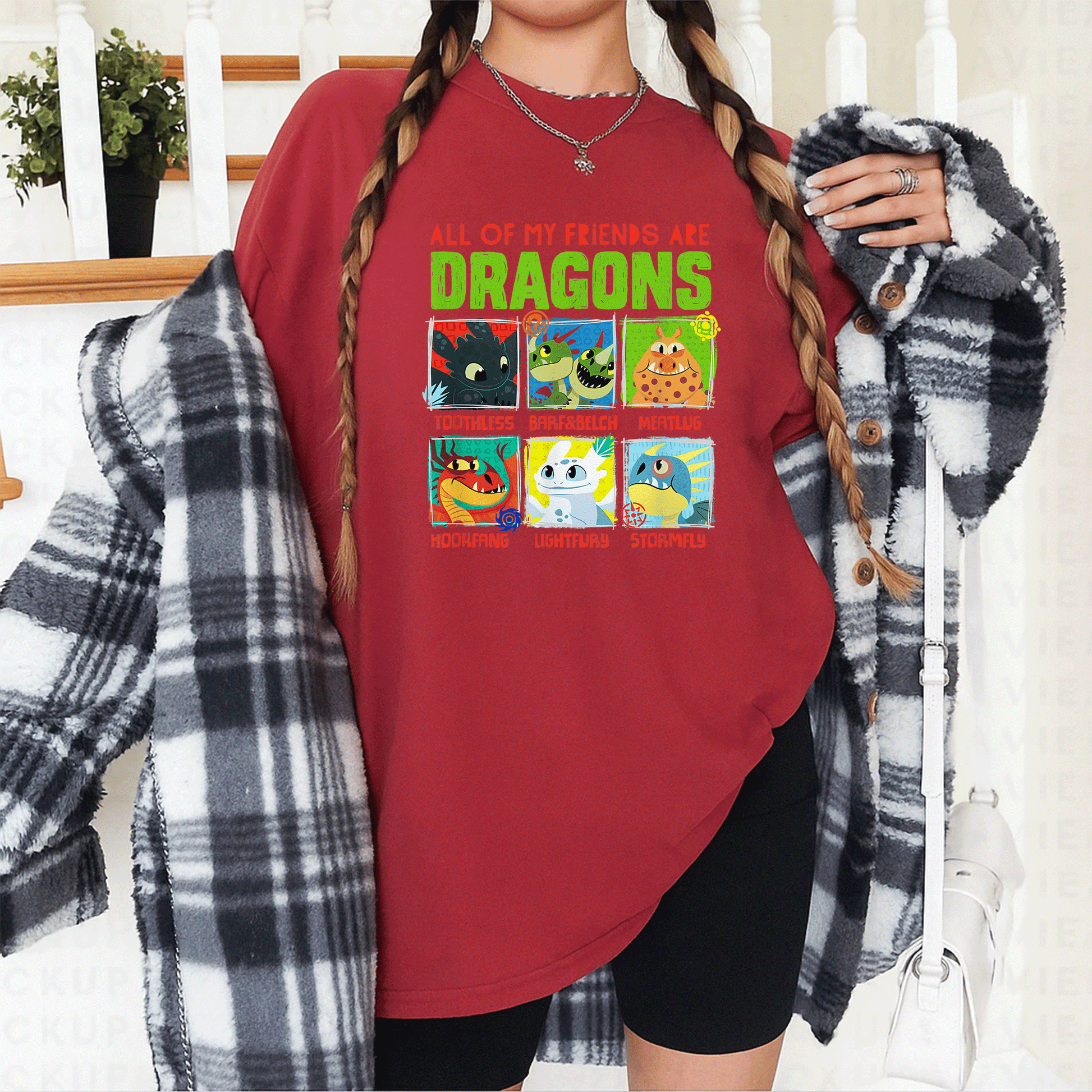 How to Train Your Dragon 3 Hidden World Dragon Friends T-Shirt for Kids and Adults - Fun and Colorful Dragon Design - 12