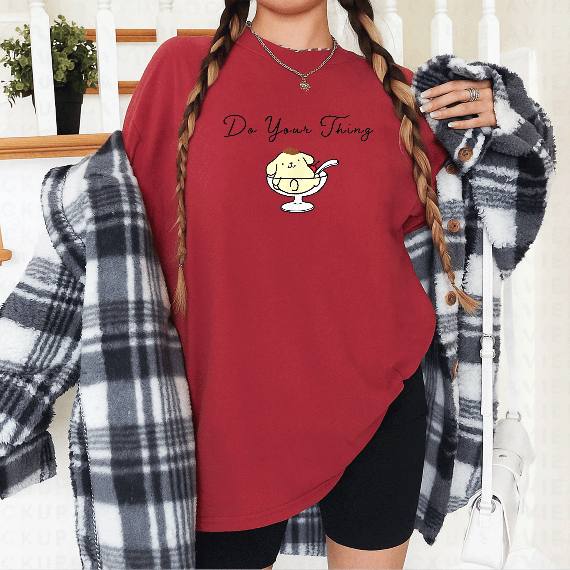 Pompompurin Do Your Thing T-Shirt - Cute and Comfy Sanrio Style Tee Featuring Adorable Pompompurin Design for Fans - 12