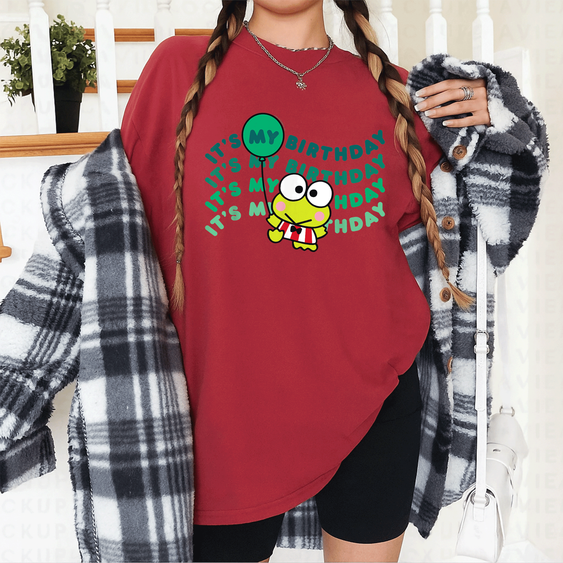 Cute Keroppi It's My Birthday T-Shirt for Kids | Fun Green Frog Design Perfect for Birthday Celebrations and Parties - 12