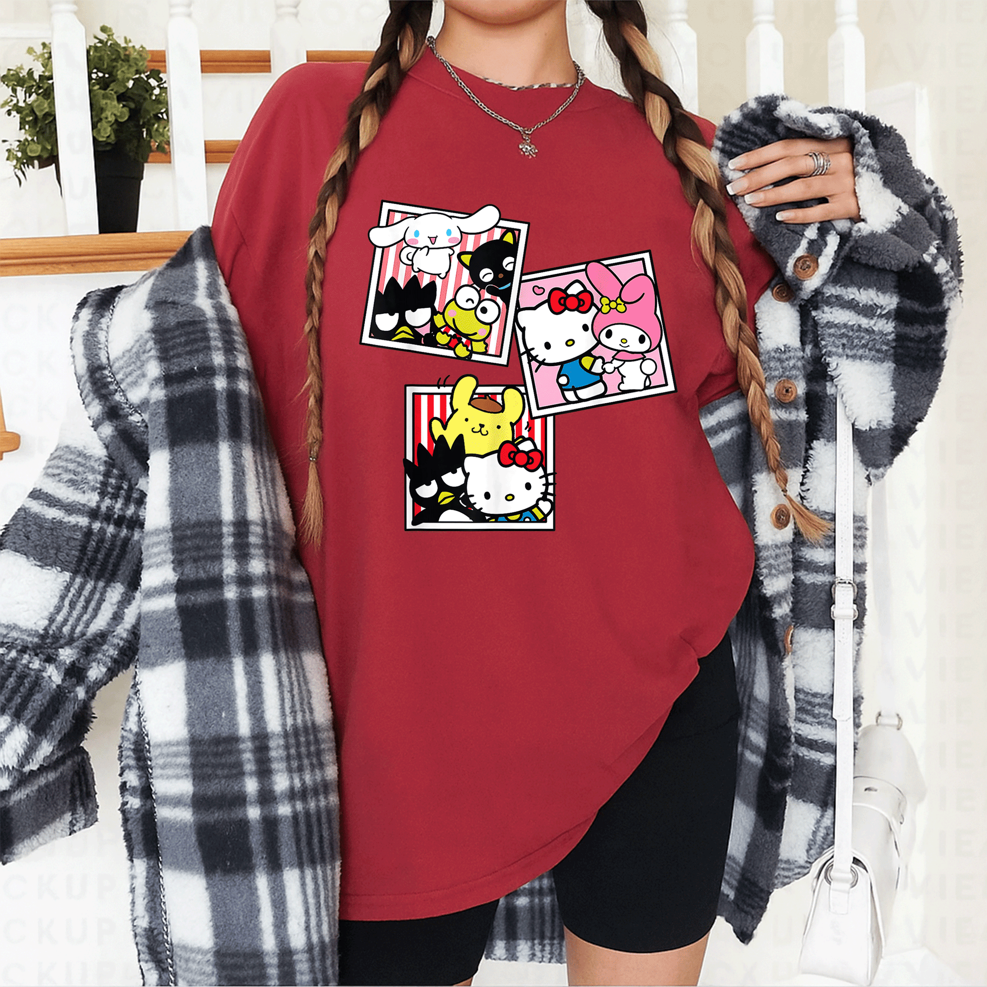 Hello Kitty and Friends Photo Booth Fun T-Shirt Perfect for Kids and Adults Cute Graphic Tee for Hello Kitty Fans - 12