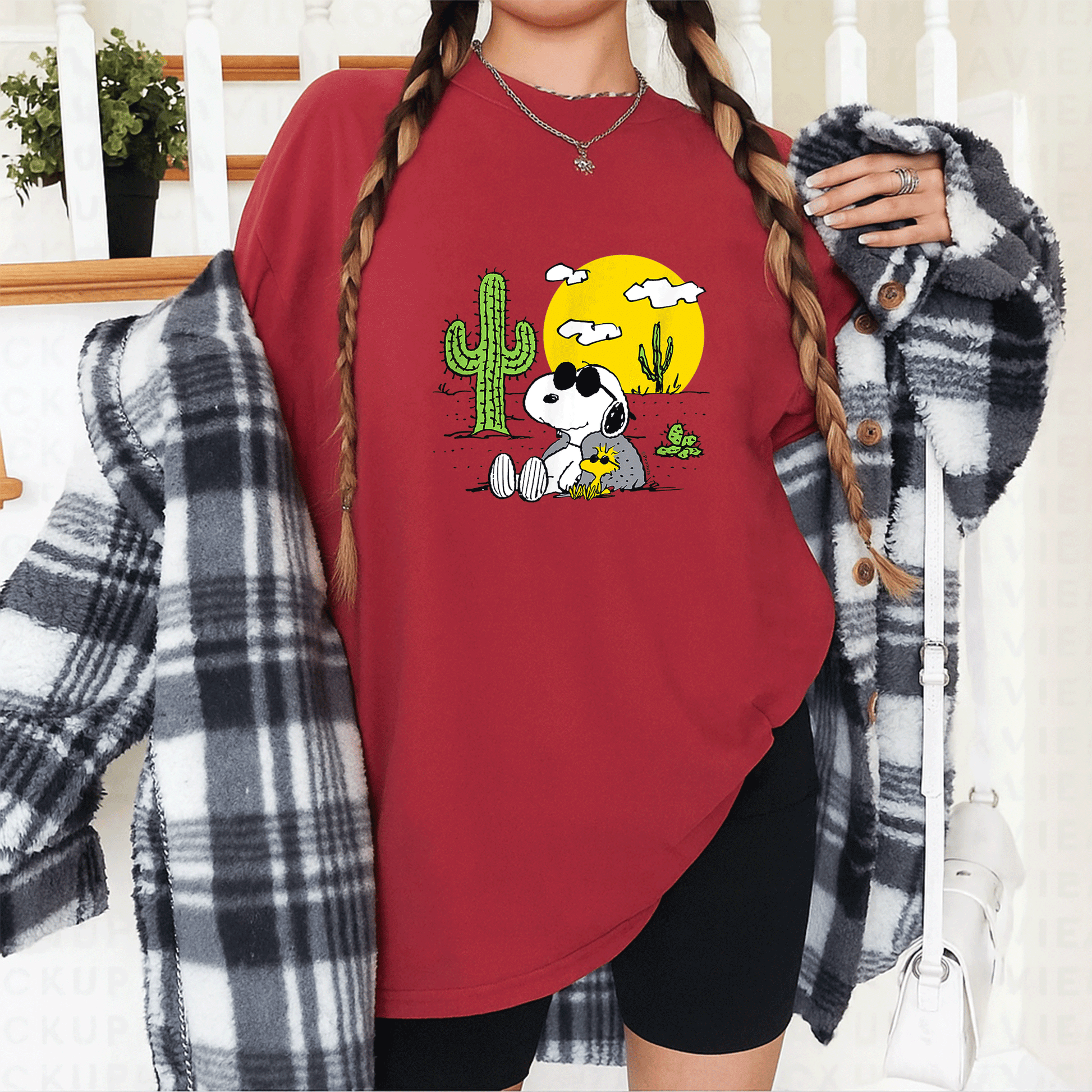 Snoopy and Woodstock Summer Adventure T-Shirt - Fun Peanuts Desert Graphic Tee for Fans of Classic Comics and Iconic Characters - 12