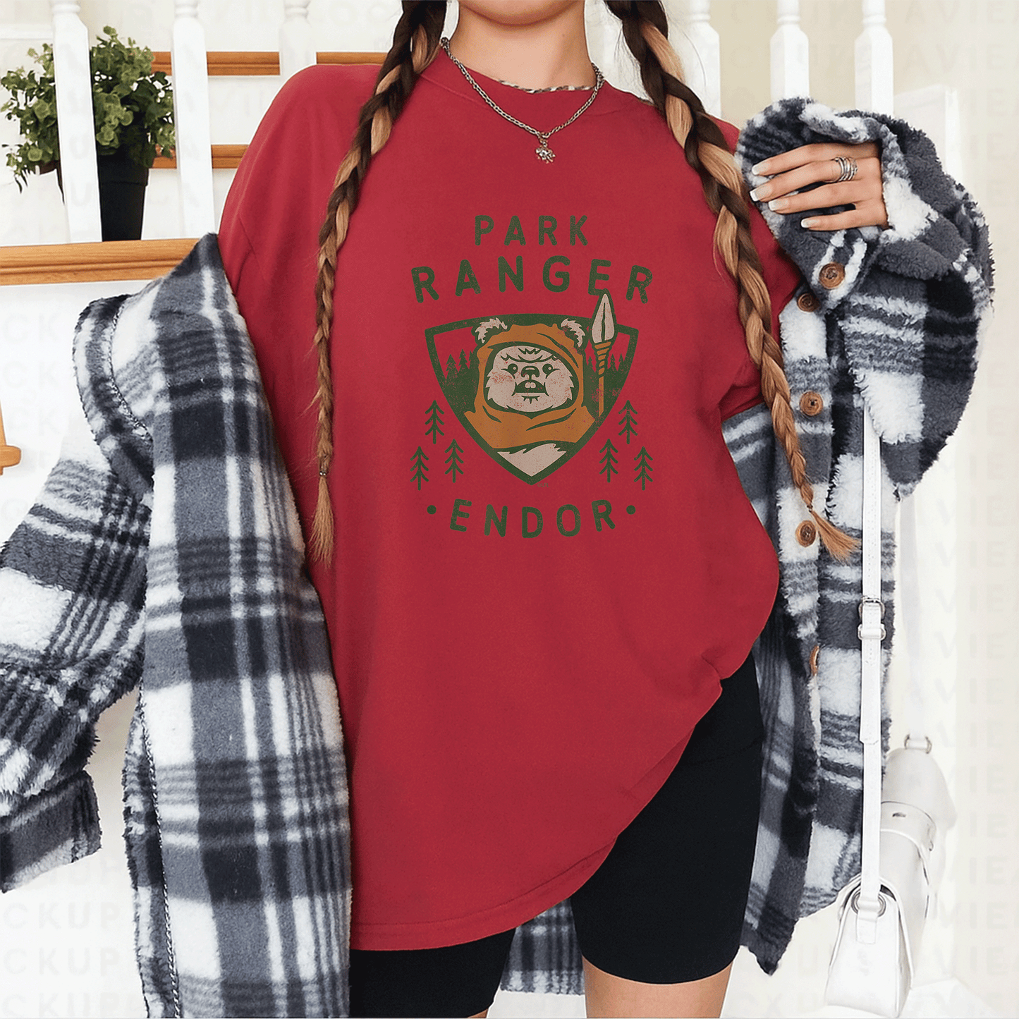 Star Wars Ewok Park Ranger Endor T-Shirt Featuring Unique Artwork - Perfect Gift for Fans and Outdoor Lovers! - 12