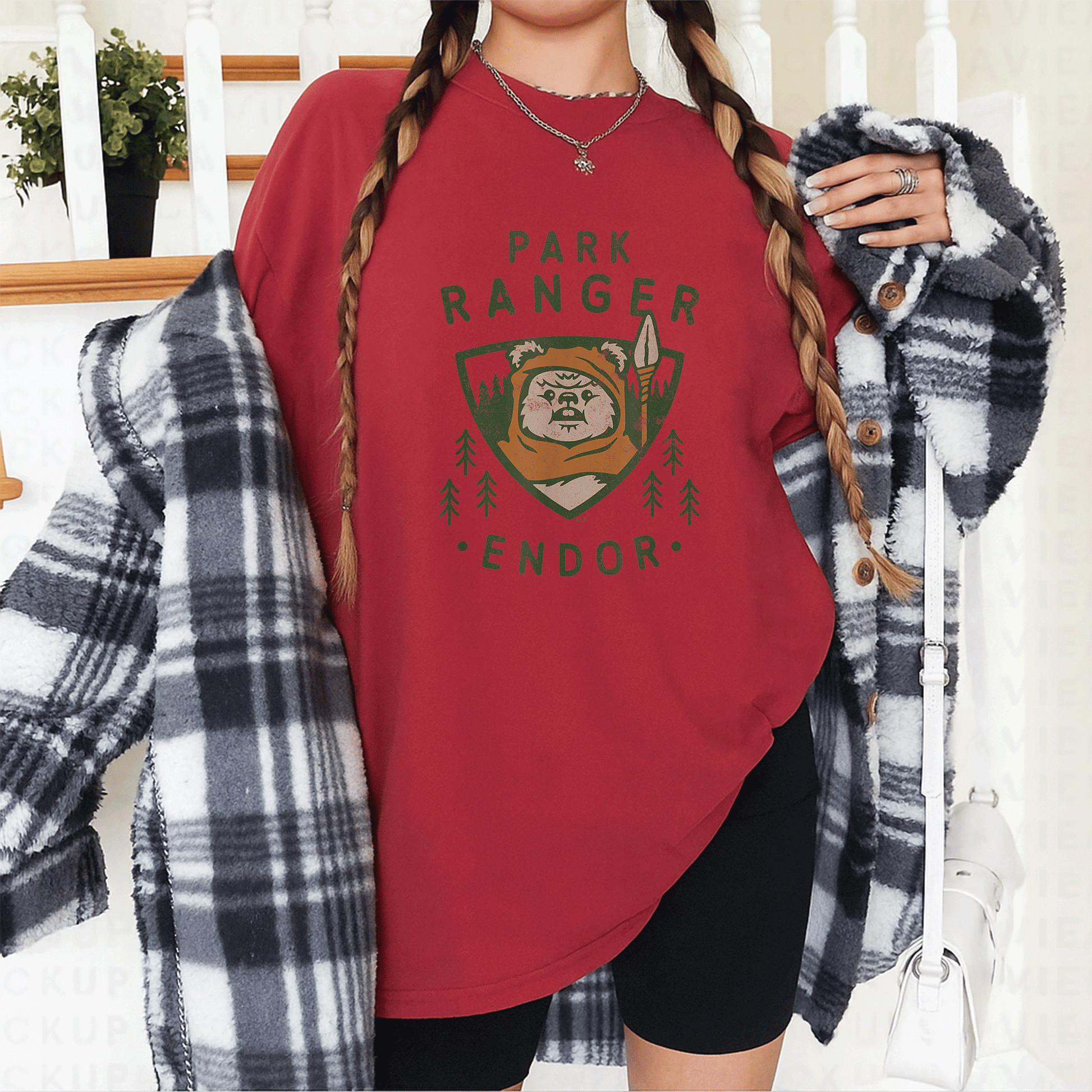 Star Wars Ewok Park Ranger Endor T-Shirt Featuring Unique Artwork - Perfect Gift for Fans and Outdoor Lovers! - 12