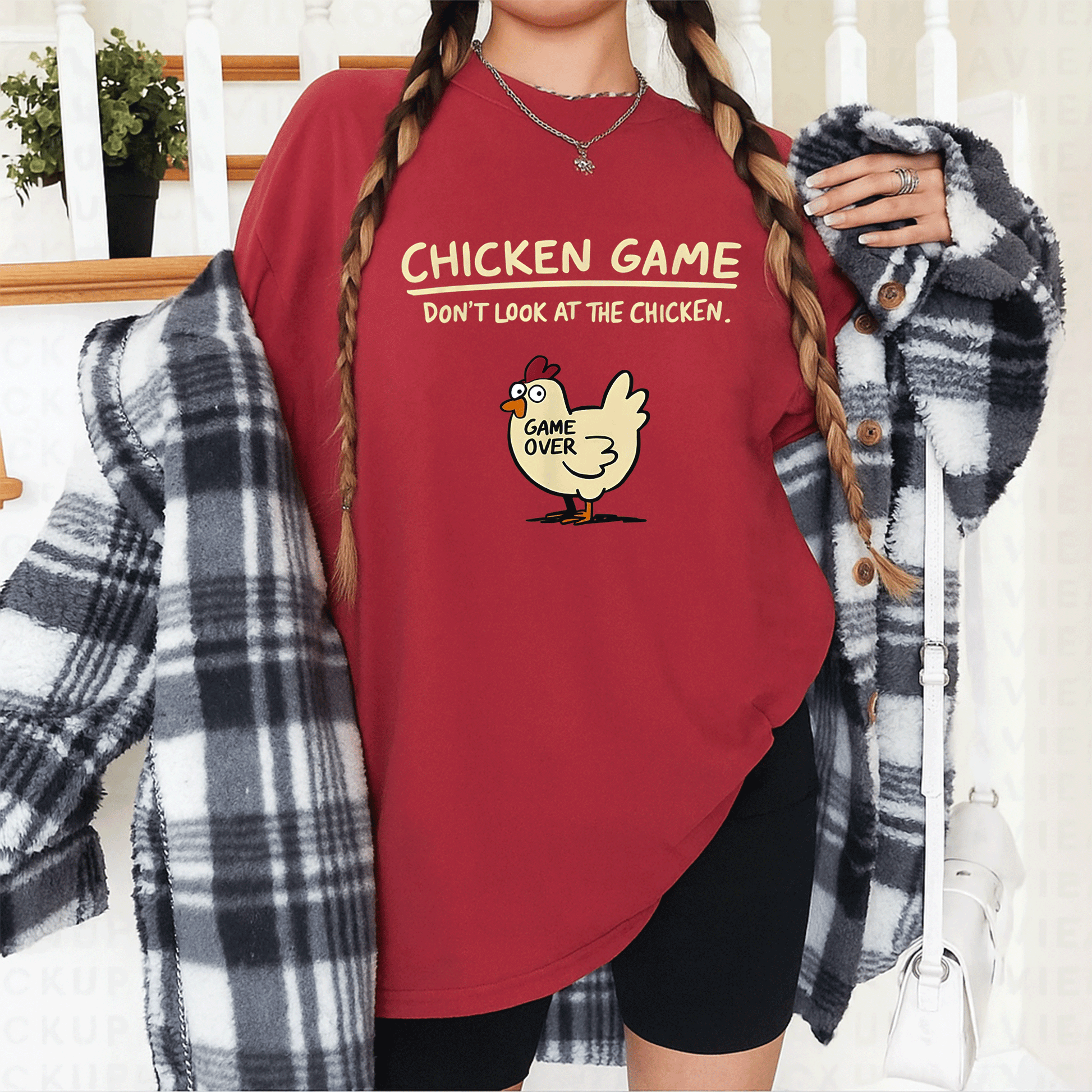 Funny Chicken Don't Look At The Chicken T-Shirt for Gamers – Quirky Graphic Tee for Poultry Lovers and Game Enthusiasts - 12